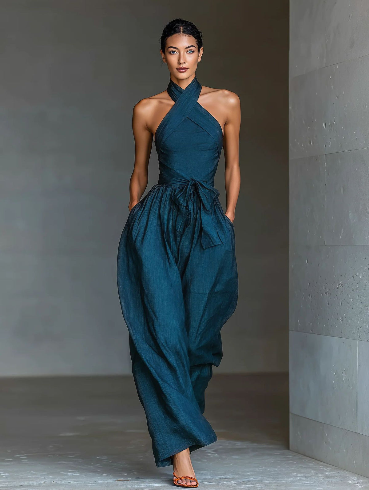 Halter Neck Two Piece Set