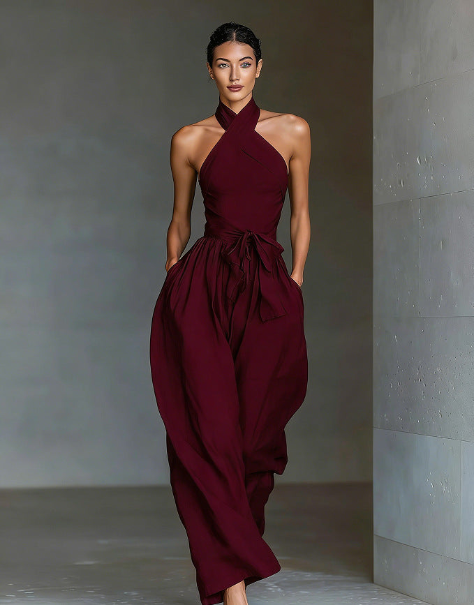 Halter Neck Two Piece Set