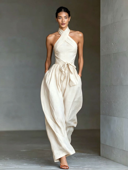 Halter Neck Two Piece Set