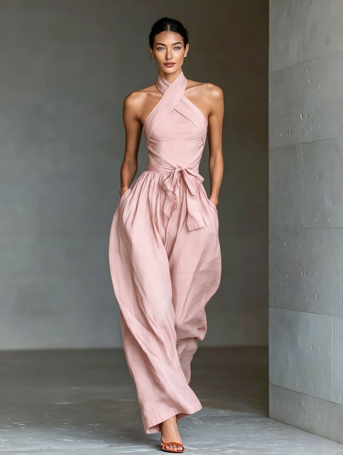 Halter Neck Two Piece Set